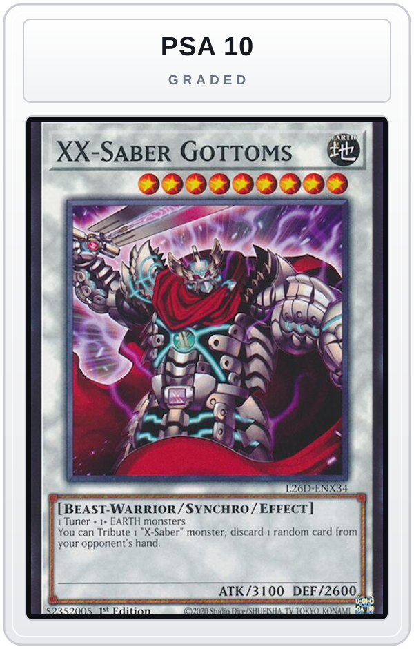Graded - XX-Saber Gottoms — PSA 10 graded overlay