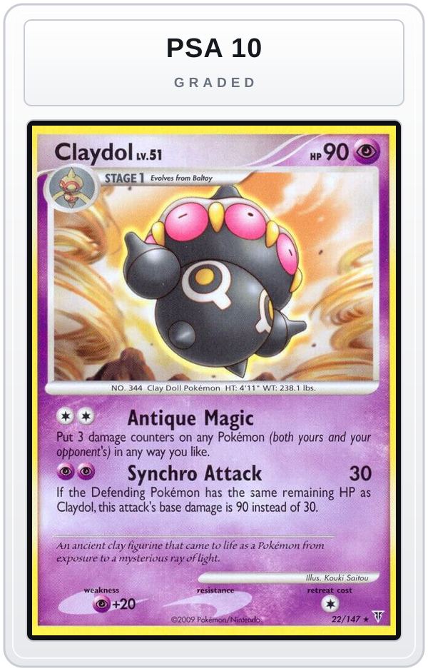 Graded - Claydol — PSA 10 graded overlay