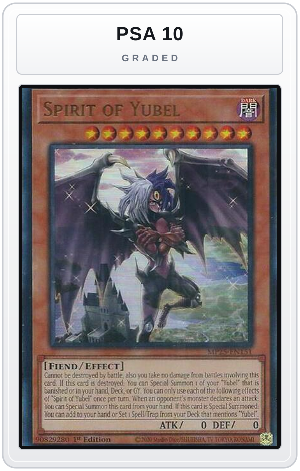 Graded - Spirit of Yubel — PSA 10 graded overlay