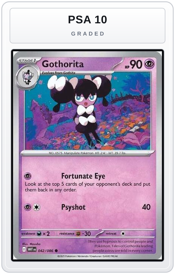 Graded - Gothorita — PSA 10 graded overlay