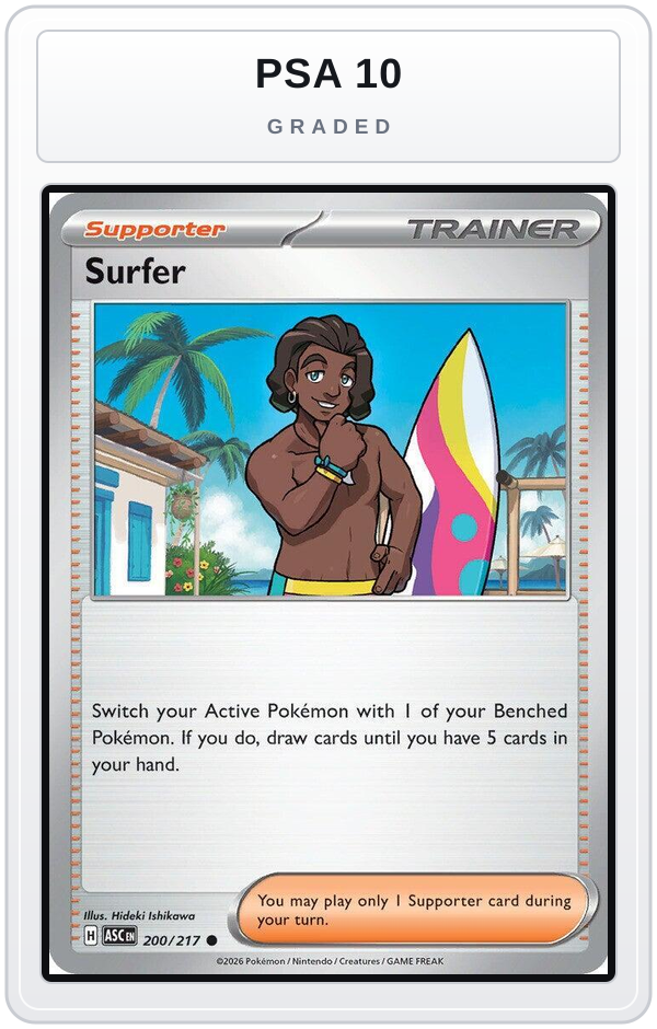 Graded - Surfer - 200/217 — PSA 10 graded overlay