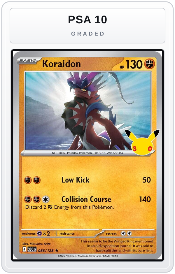 Graded - Koraidon — PSA 10 graded overlay