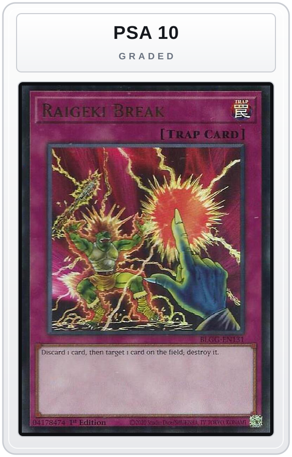 Graded - Raigeki Break — PSA 10 graded overlay