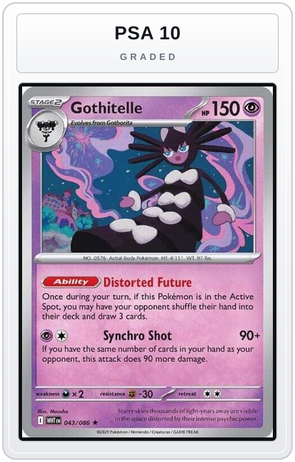 Graded - Gothitelle — PSA 10 graded overlay