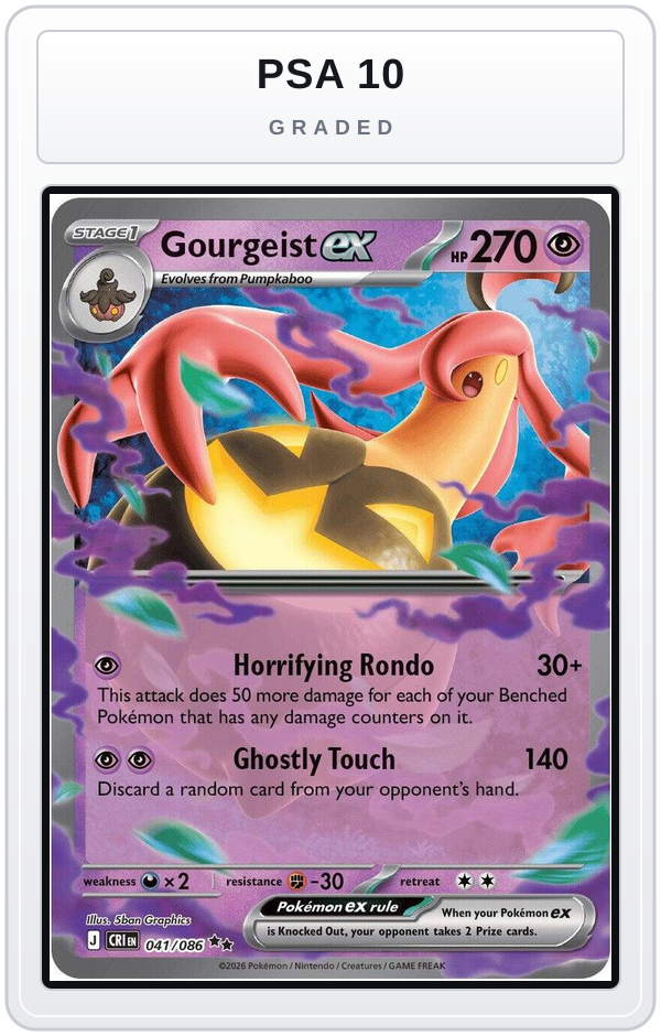 Graded - Gourgeist ex - 041/086 — PSA 10 graded overlay
