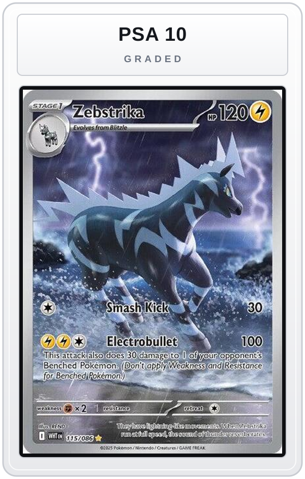 Graded - Zebstrika - 115/086 — PSA 10 graded overlay