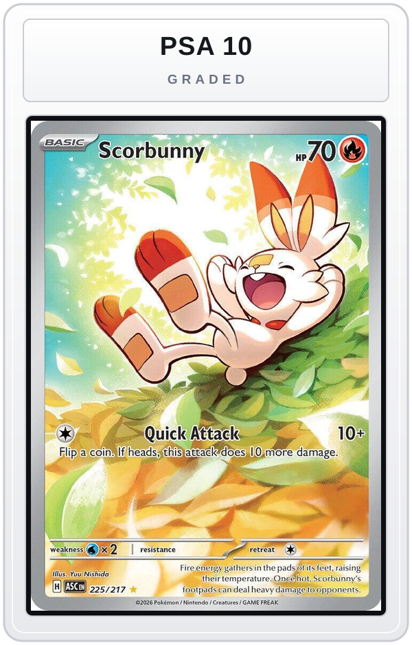 Graded - Scorbunny - 225/217 — PSA 10 graded overlay