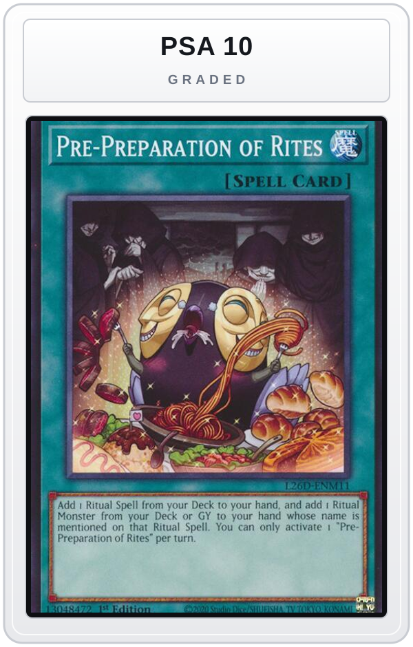 Graded - Pre-Preparation of Rites — PSA 10 graded overlay