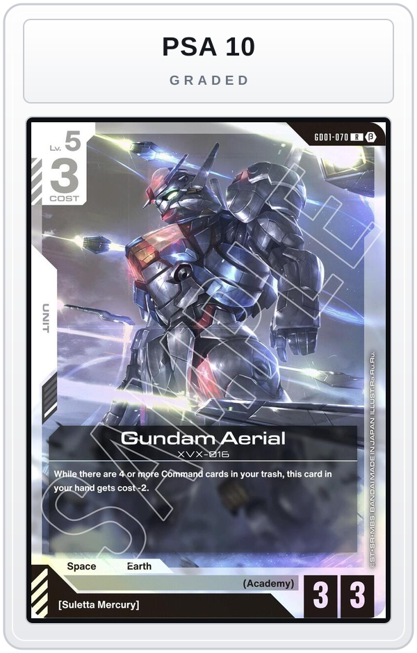 Graded - Gundam Aerial — PSA 10 graded overlay