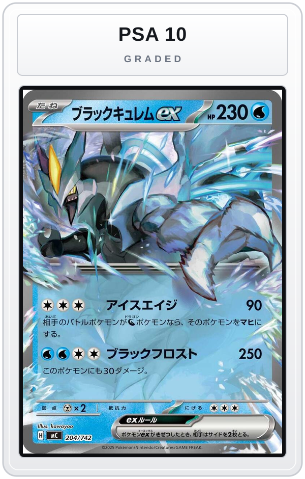 Graded - Black Kyurem ex — PSA 10 graded overlay