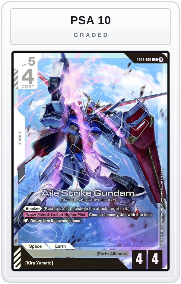 Graded - Aile Strike Gundam — PSA 10 graded overlay