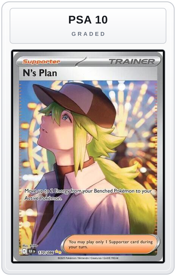 Graded - N's Plan - 170/086 — PSA 10 graded overlay