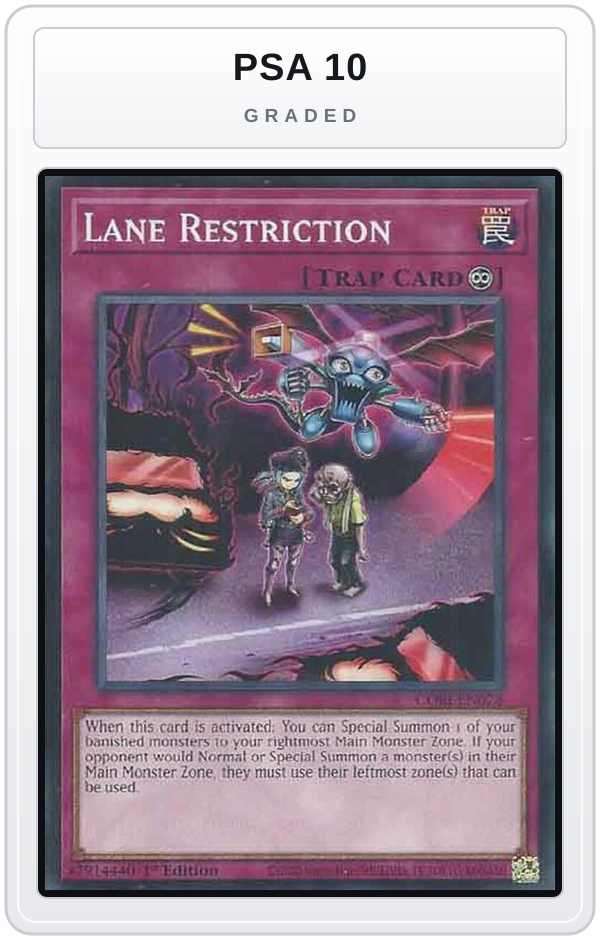 Graded - Lane Restriction — PSA 10 graded overlay