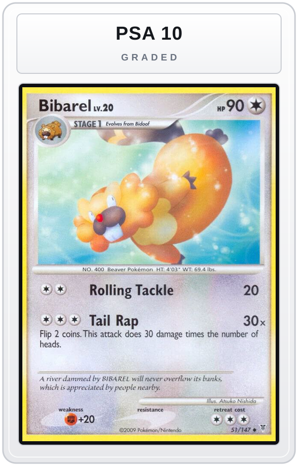 Graded - Bibarel — PSA 10 graded overlay