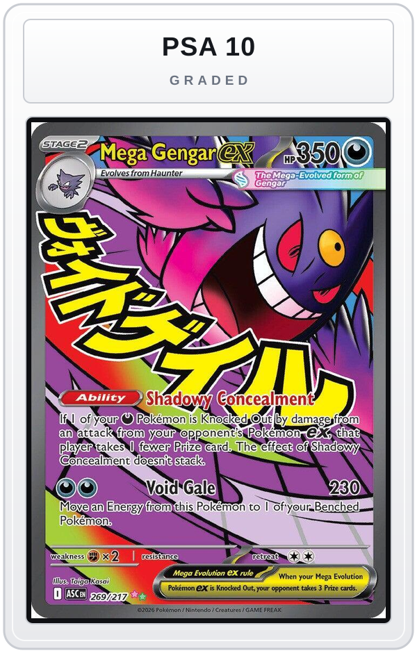 Graded - Mega Gengar ex - 269/217 — PSA 10 graded overlay