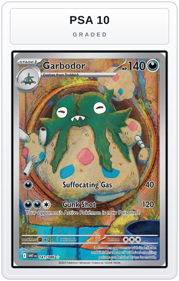 Graded - Garbodor - 141/086 — PSA 10 graded overlay