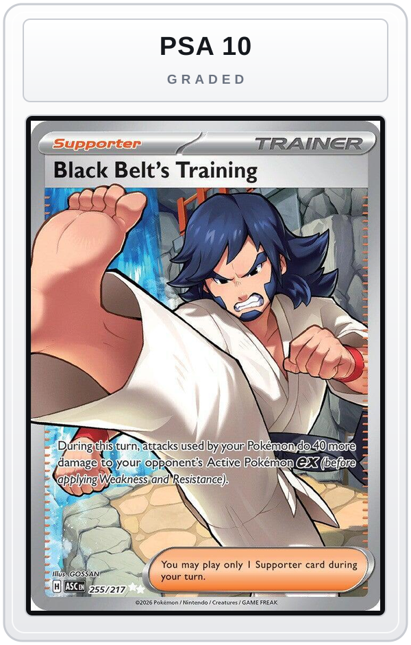 Graded - Black Belt's Training — PSA 10 graded overlay