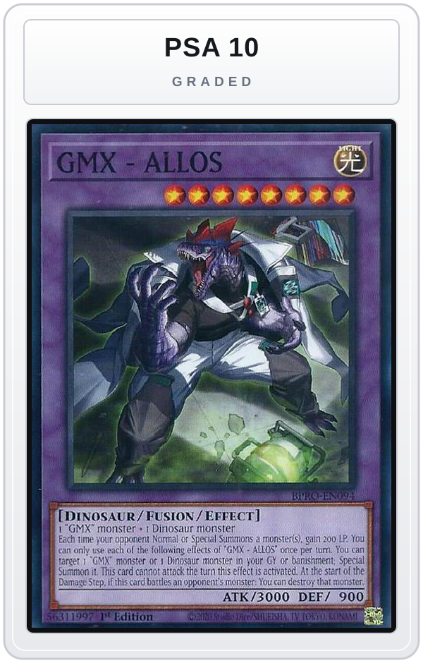 Graded - GMX - ALLOS — PSA 10 graded overlay