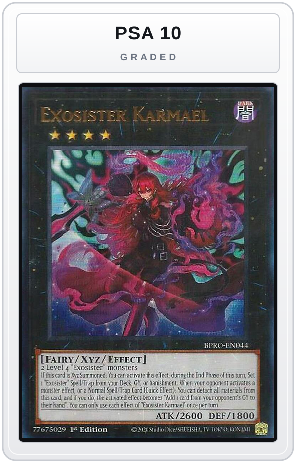 Graded - Exosister Karmael — PSA 10 graded overlay