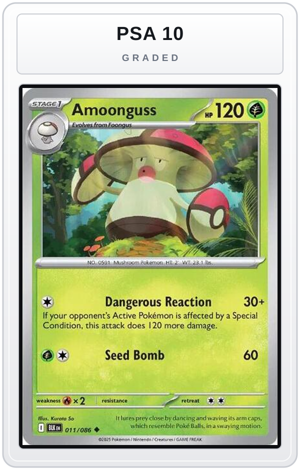 Graded - Amoonguss — PSA 10 graded overlay