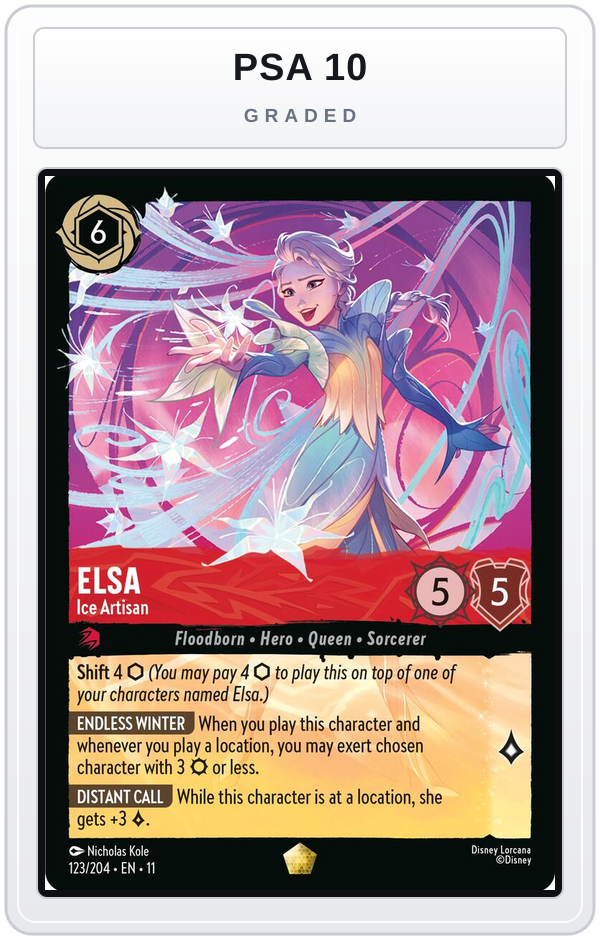 Graded - Elsa - Ice Artisan — PSA 10 graded overlay
