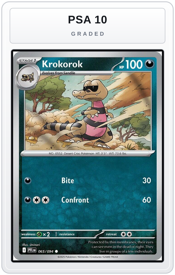 Graded - Krokorok — PSA 10 graded overlay