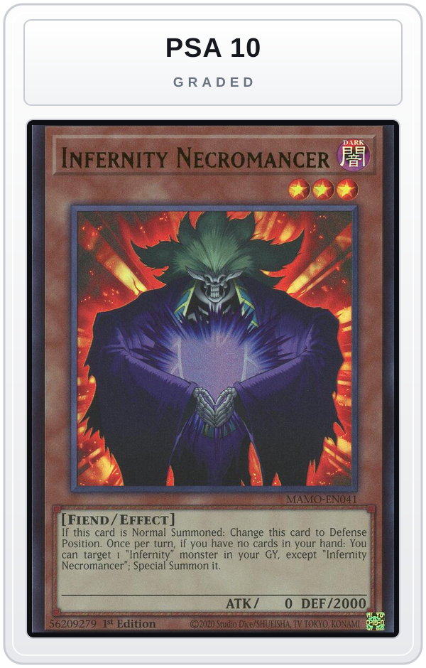 Graded - Infernity Necromancer — PSA 10 graded overlay