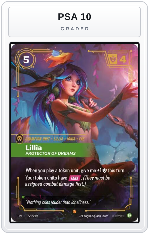 Graded - Lillia - Protector of Dreams — PSA 10 graded overlay