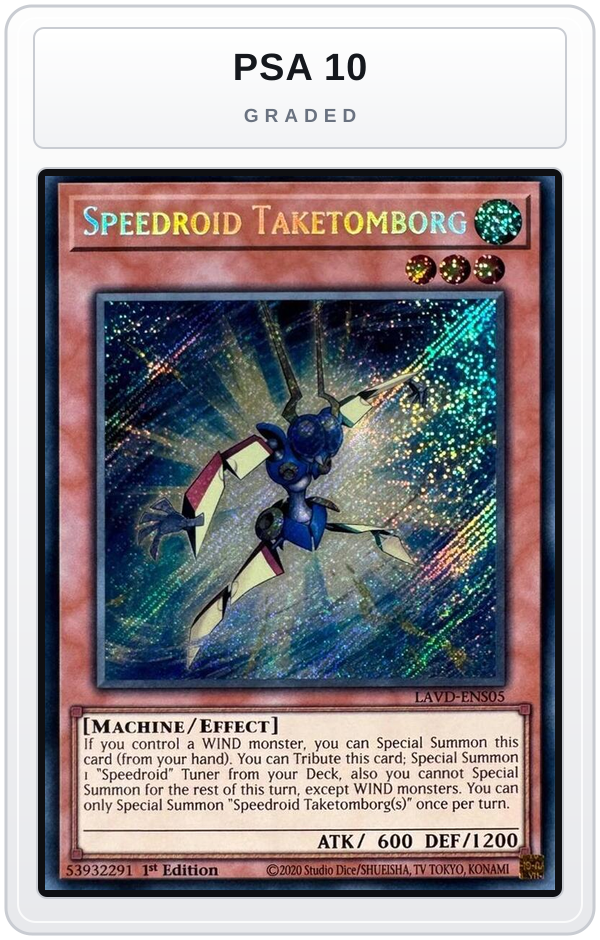 Graded - Speedroid Taketomborg (Secret Rare) — PSA 10 graded overlay