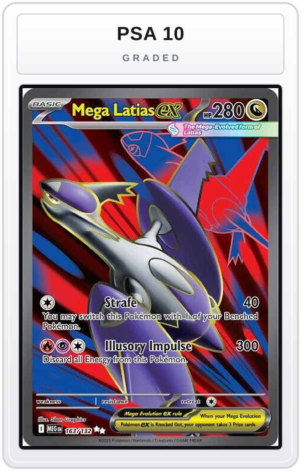 Graded - Mega Latias ex - 163/132 — PSA 10 graded overlay