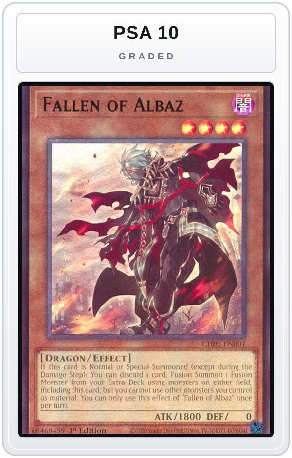 Graded - Fallen of Albaz — PSA 10 graded overlay