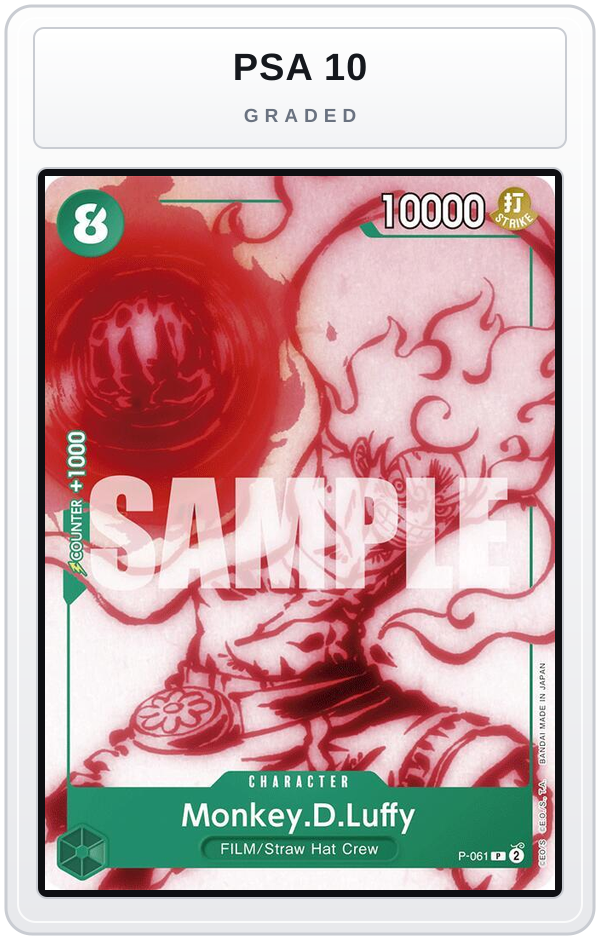 Graded - Monkey.D.Luffy (P-061) — PSA 10 graded overlay