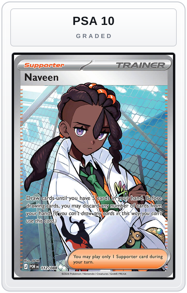 Graded - Naveen - 112/088 — PSA 10 graded overlay