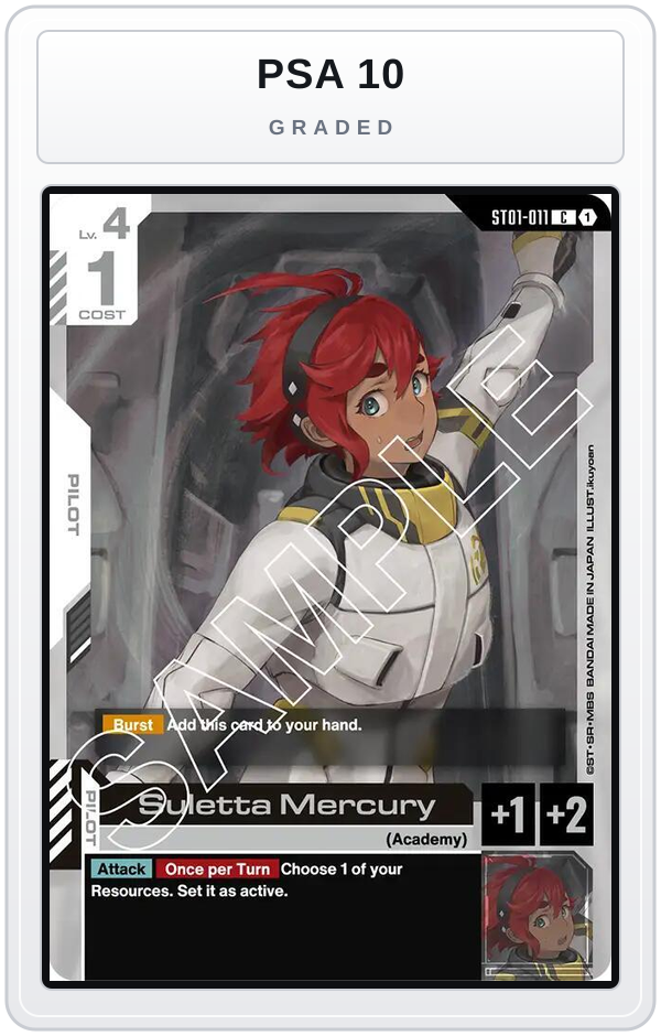 Graded - Suletta Mercury — PSA 10 graded overlay
