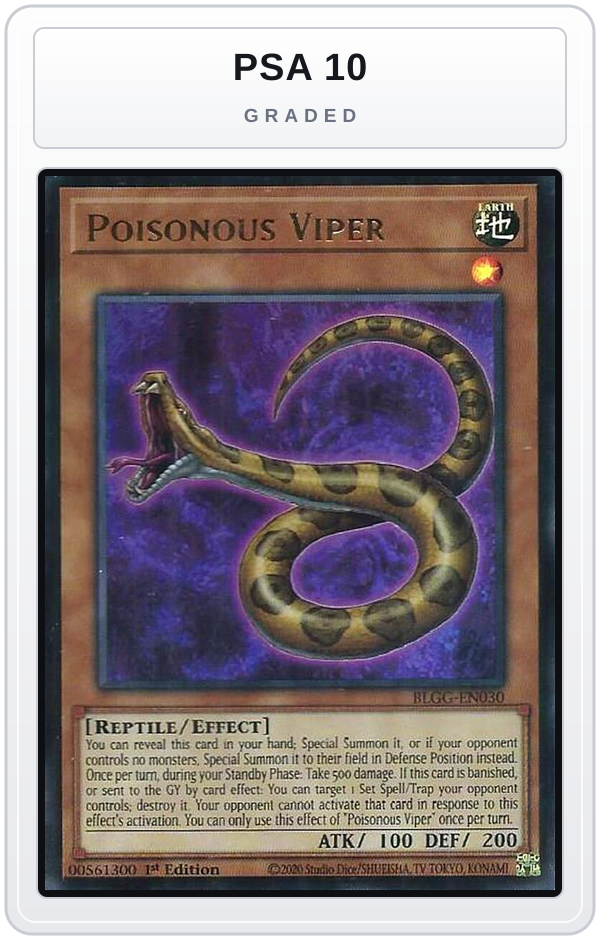 Graded - Poisonous Viper — PSA 10 graded overlay
