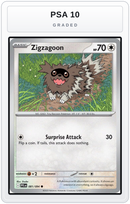 Graded - Zigzagoon — PSA 10 graded overlay