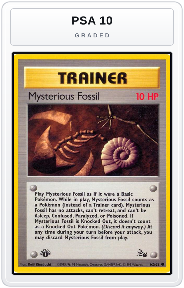 Graded - Mysterious Fossil — PSA 10 graded overlay