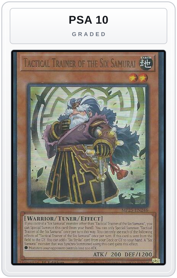 Graded - Tactical Trainer of the Six Samurai — PSA 10 graded overlay