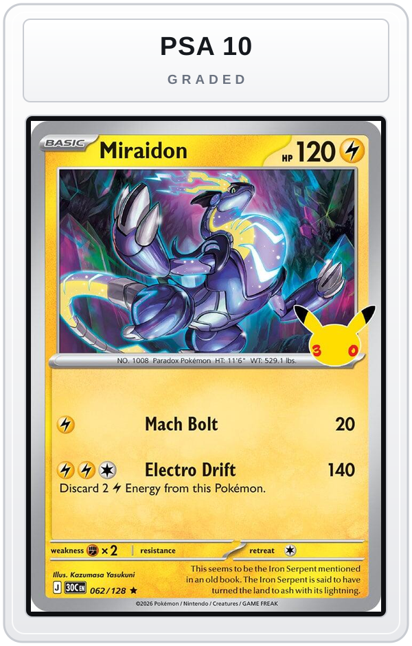 Graded - Miraidon — PSA 10 graded overlay