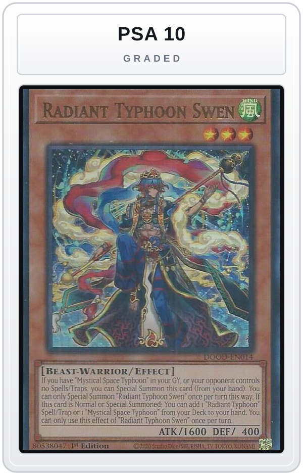 Graded - Radiant Typhoon Swen — PSA 10 graded overlay