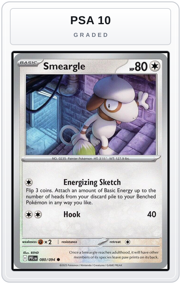 Graded - Smeargle — PSA 10 graded overlay
