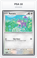Graded - Rattata — PSA 10 graded overlay