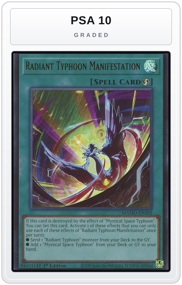 Graded - Radiant Typhoon Manifestation — PSA 10 graded overlay