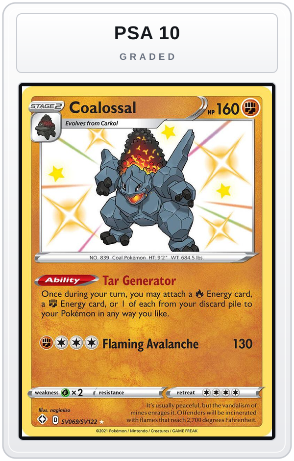 Graded - Coalossal — PSA 10 graded overlay