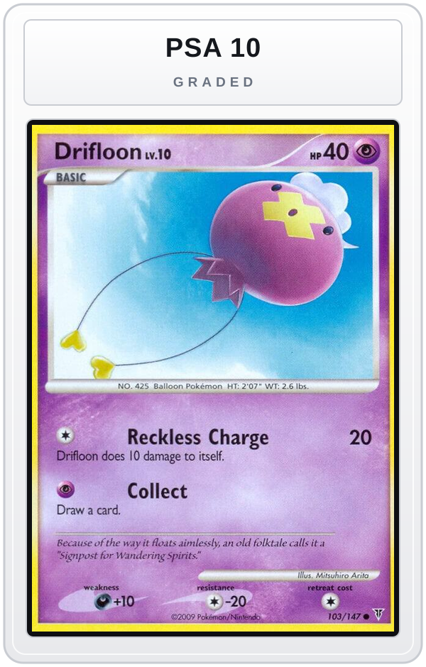 Graded - Drifloon — PSA 10 graded overlay