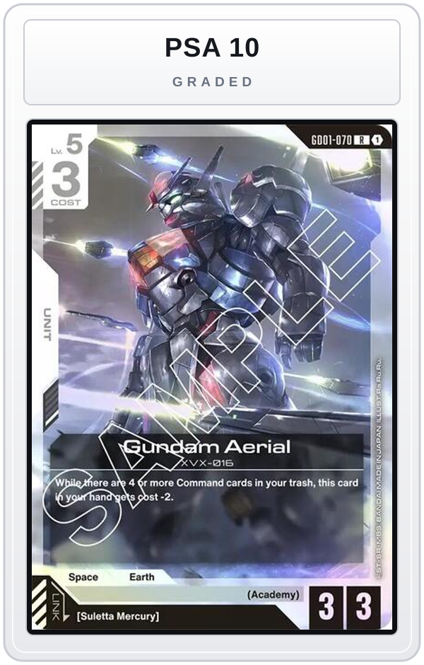 Graded - Gundam Aerial — PSA 10 graded overlay