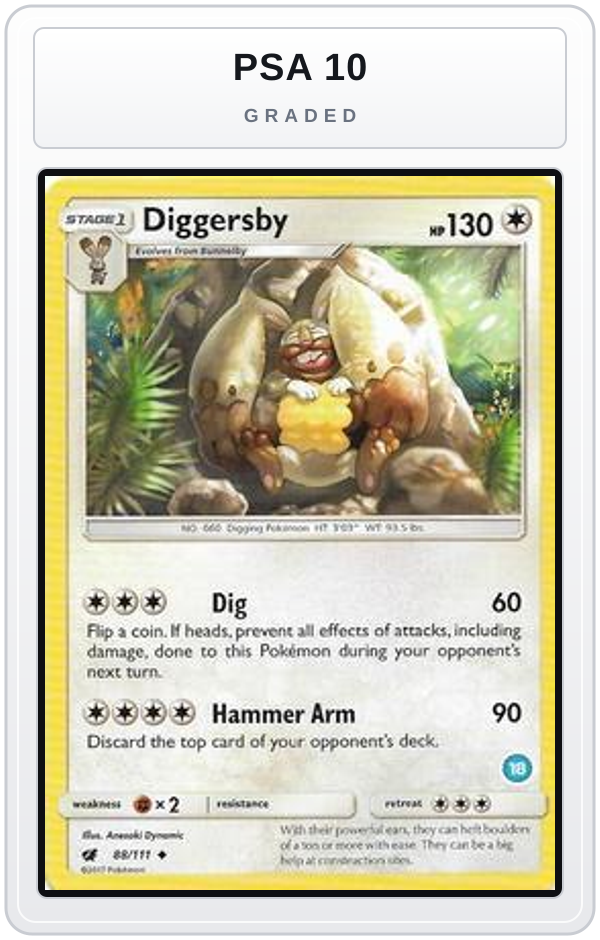 Graded - Diggersby (18) — PSA 10 graded overlay