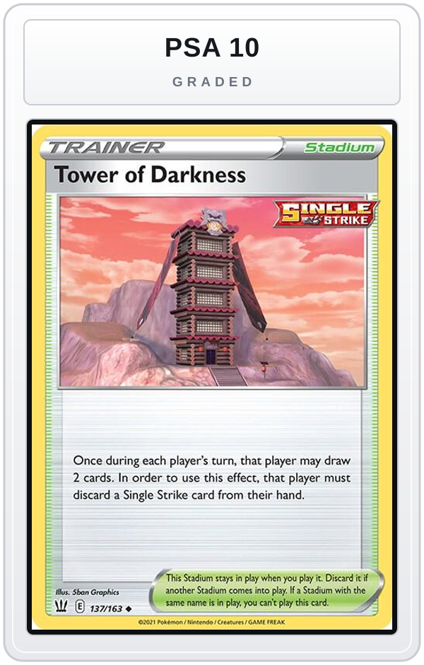Graded - Tower of Darkness — PSA 10 graded overlay