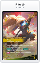 Graded - Poppy, Defender of the Meek — PSA 10 graded overlay
