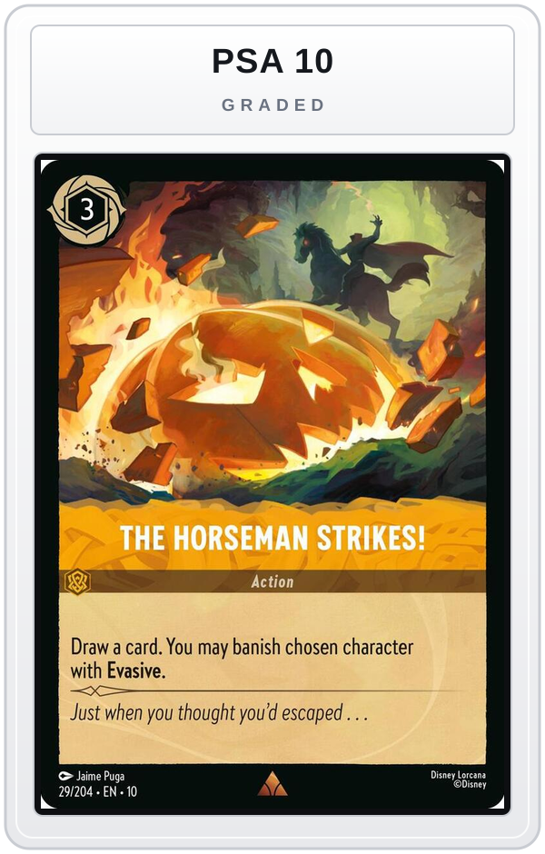 Graded - The Horseman Strikes! — PSA 10 graded overlay